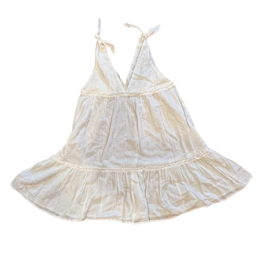 Aerie shoulder tie white dress size small